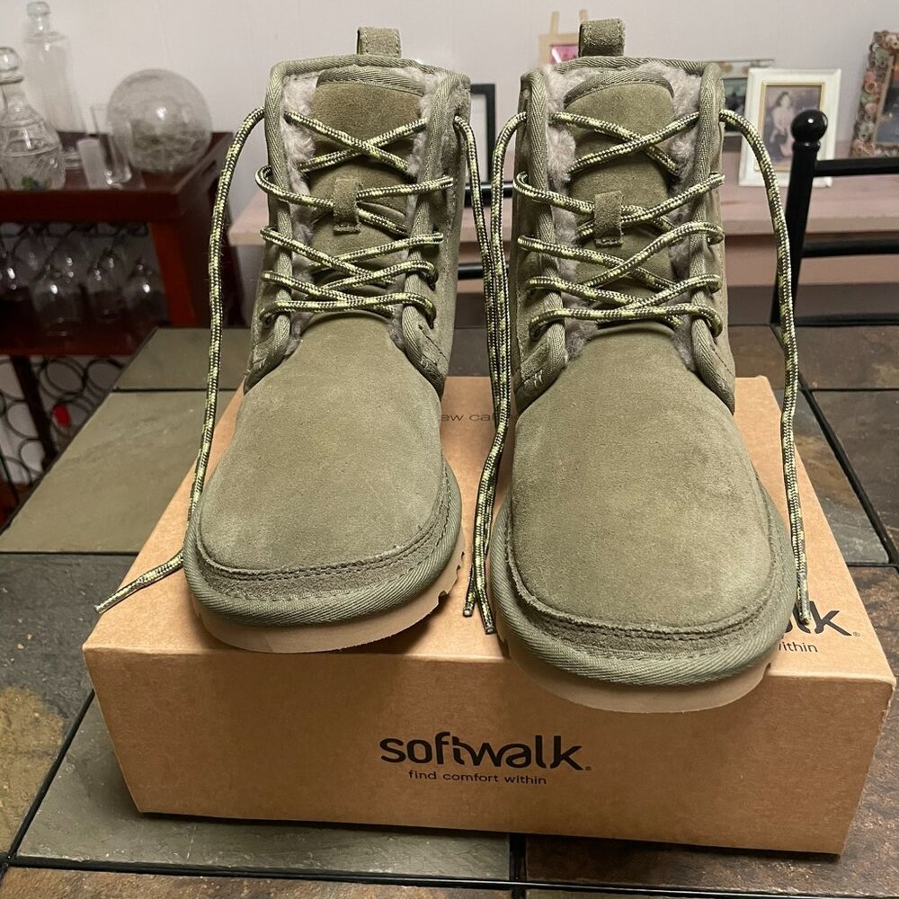 Brand New Ugg Neumel Chukka Boot, Olive. All Fur lining inside. 80% Wool